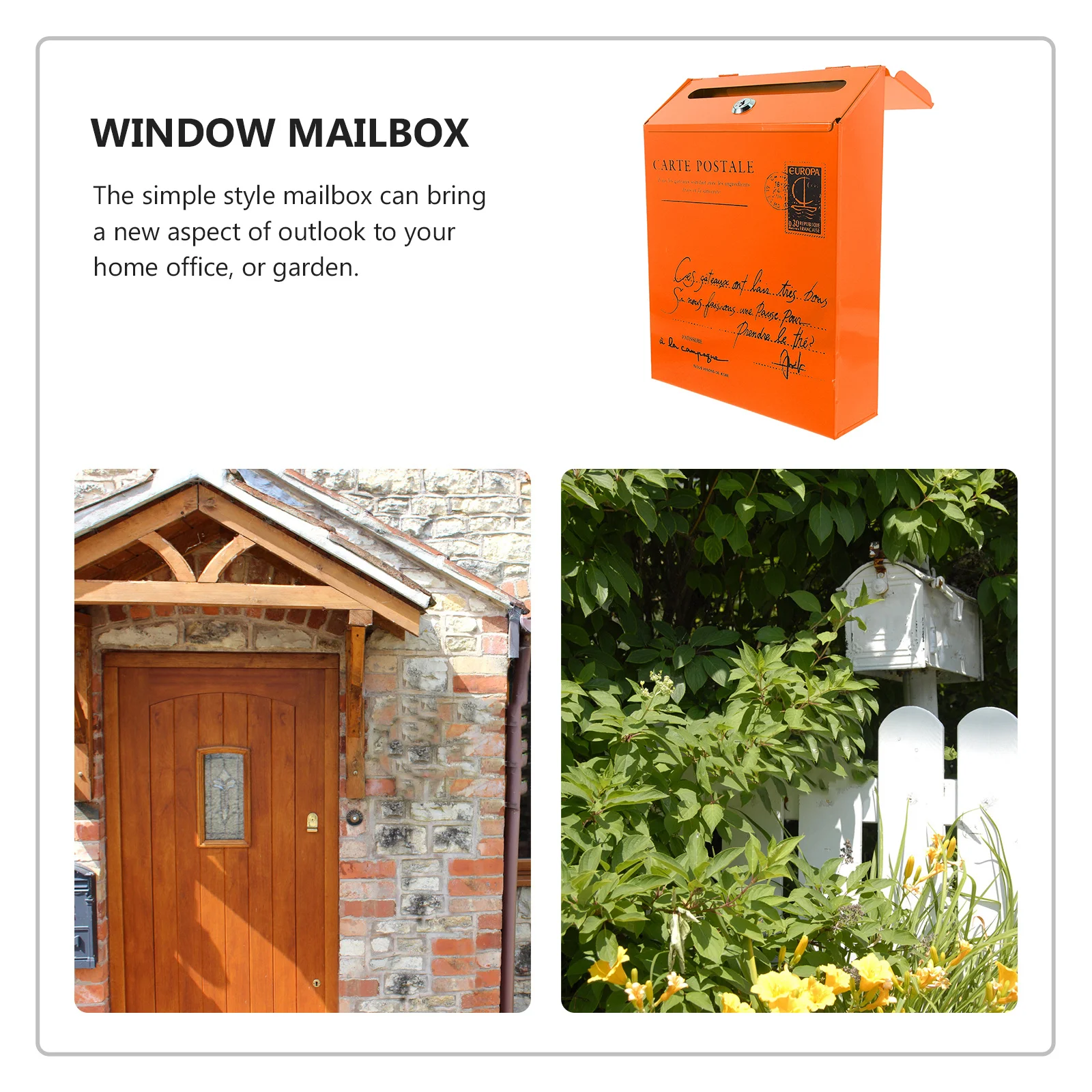 Orange Wall Mount Vintage Mailbox Iron Outdoor Letter Box Lockable Box Decoration Mail Boxes with Key Lock
Orange Wall Mount Vintage Mailbox Iron Outdoor Letter Box Lockable Box Decoration Mail Boxes with Key Lock