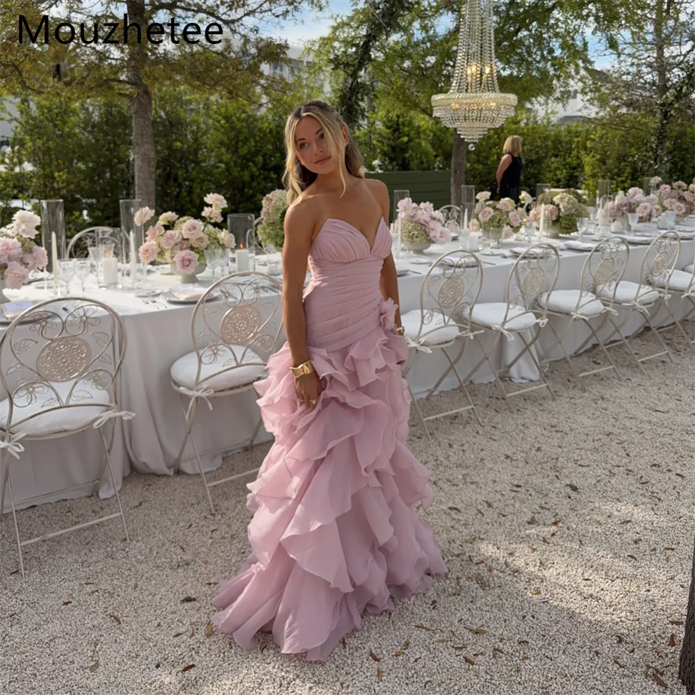 Mouzhetee Elegant A-Line Strapless Pink Evening Dresses Formal Party Gowns for Women Simple Pleat Prom Gown Customized 2026
Mouzhetee Elegant A-Line Strapless Pink Evening Dresses Formal Party Gowns for Women Simple Pleat Prom Gown Customized 2026