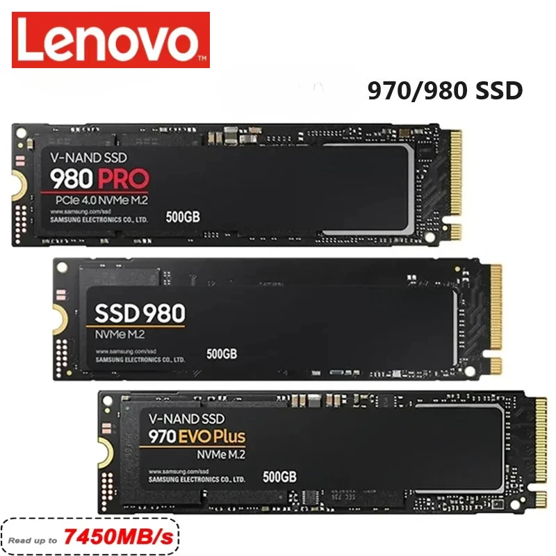 Lenovo for laptops and PC desktops 980Pro/990Pro M2 SSD Solid State Drive 1TB, 2TB, 4TB, PCIe 4.0 NVMe, 7400MB/s suitable
Lenovo for laptops and PC desktops 980Pro/990Pro M2 SSD Solid State Drive 1TB, 2TB, 4TB, PCIe 4.0 NVMe, 7400MB/s suitable