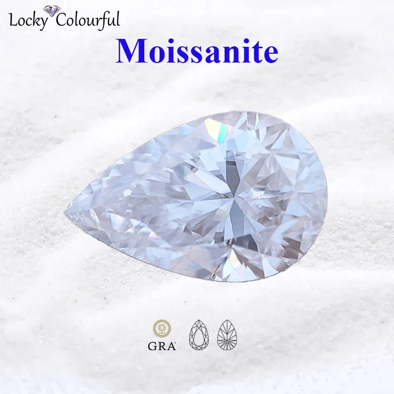 Moissanite Pear Cut Super D Color Top Quality Charms Beads for Diy Jewelry Making Rings Materials with GRA Certificate
Moissanite Pear Cut Super D Color Top Quality Charms Beads for Diy Jewelry Making Rings Materials with GRA Certificate