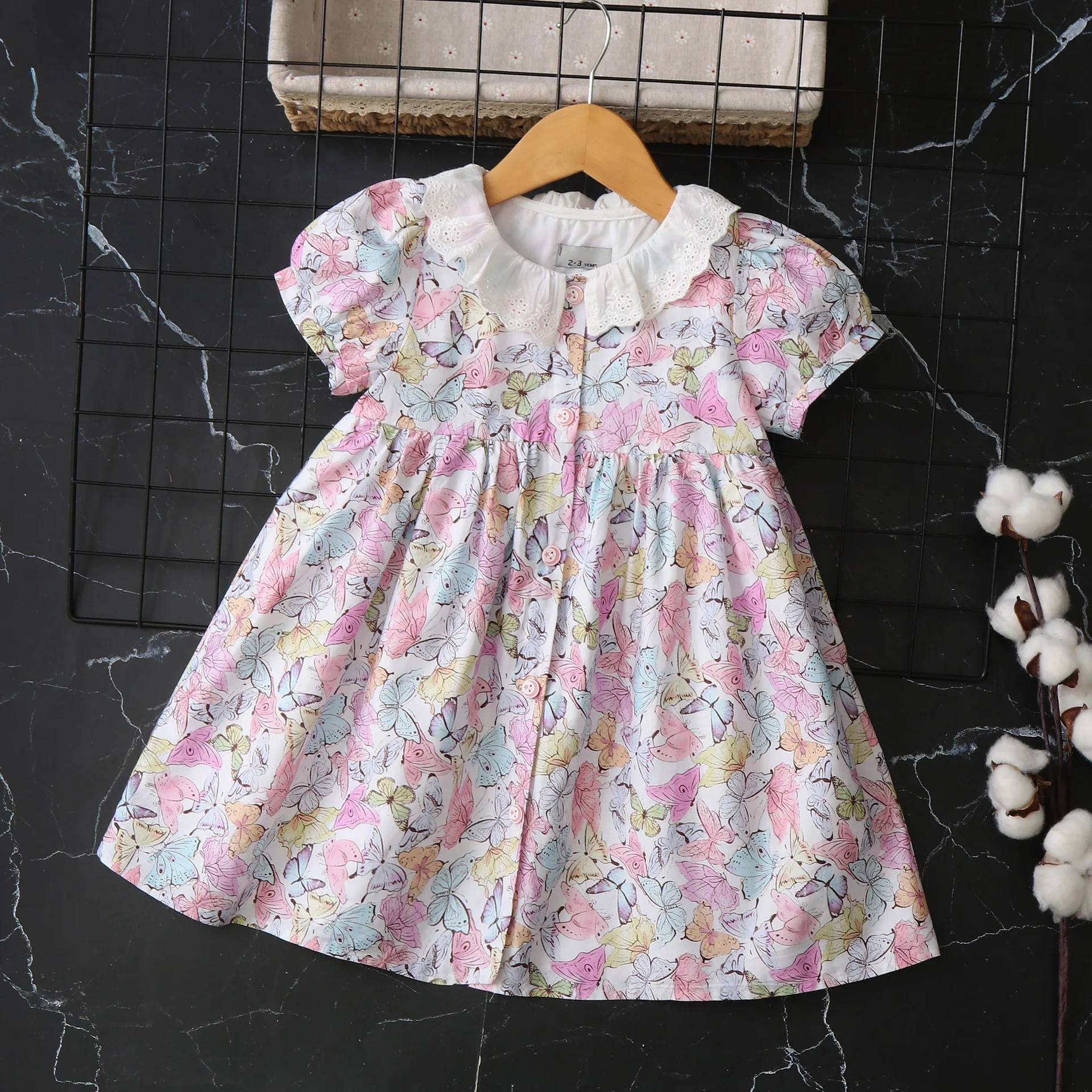 Lapel Butterfly Cotton dress for Girls clothes Short Sleeve Princess Class A Princess 2025 Summer New
Lapel Butterfly Cotton dress for Girls clothes Short Sleeve Princess Class A Princess 2025 Summer New