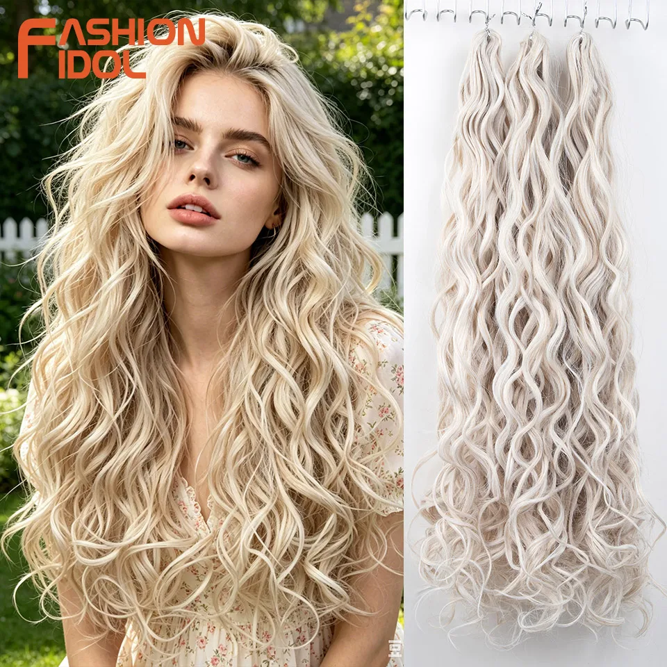 FASHION IDOL Angelina Hair Synthetic 24 inch Euphoria Curl Hair Deep Wave Braiding Hair Extensions Ombre Blonde Crochet Hair
FASHION IDOL Angelina Hair Synthetic 24 inch Euphoria Curl Hair Deep Wave Braiding Hair Extensions Ombre Blonde Crochet Hair