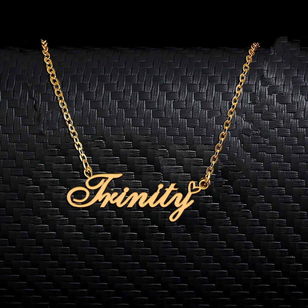 AOLOSHOW Trinity with Heart Pendant Name Necklace for Women Stainless Steel Gold Plated Mother's Day Gift
AOLOSHOW Trinity with Heart Pendant Name Necklace for Women Stainless Steel Gold Plated Mother's Day Gift