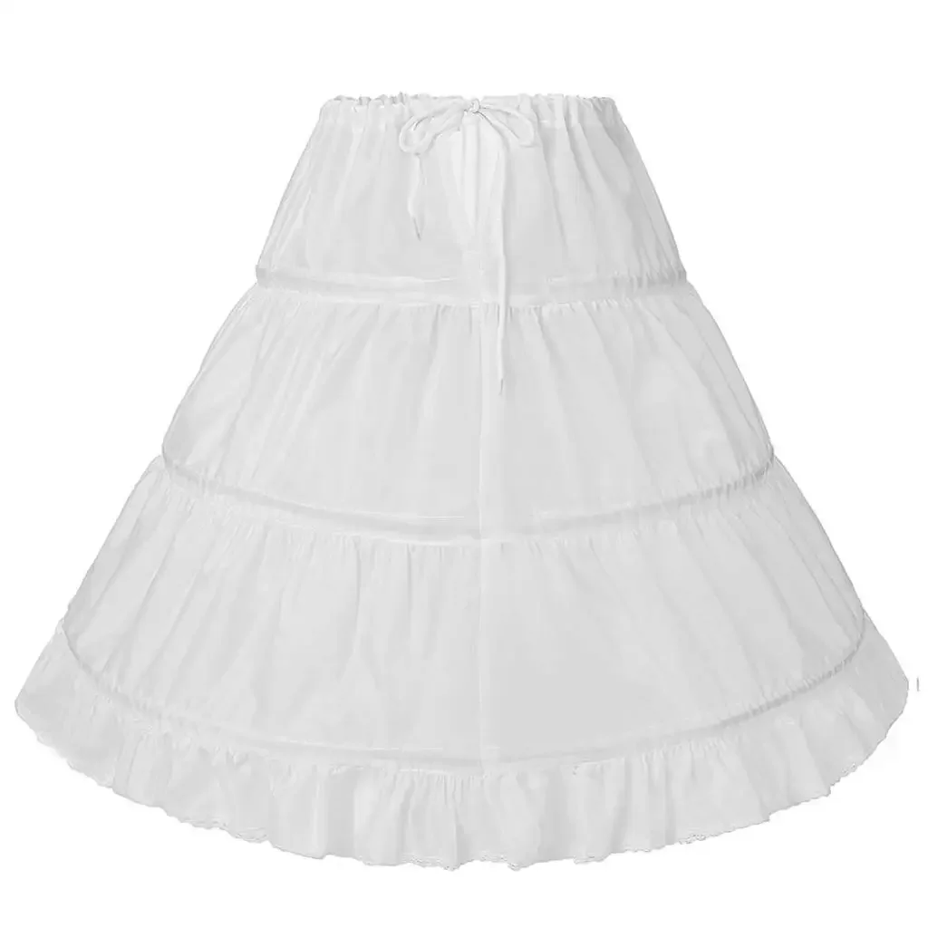 Child Flower Girls Long Petticoat Drawstring Waistband Pleated Trimming 3 Hoops Kids Princess Crinoline Tutu Underskirt
Child Flower Girls Long Petticoat Drawstring Waistband Pleated Trimming 3 Hoops Kids Princess Crinoline Tutu Underskirt
