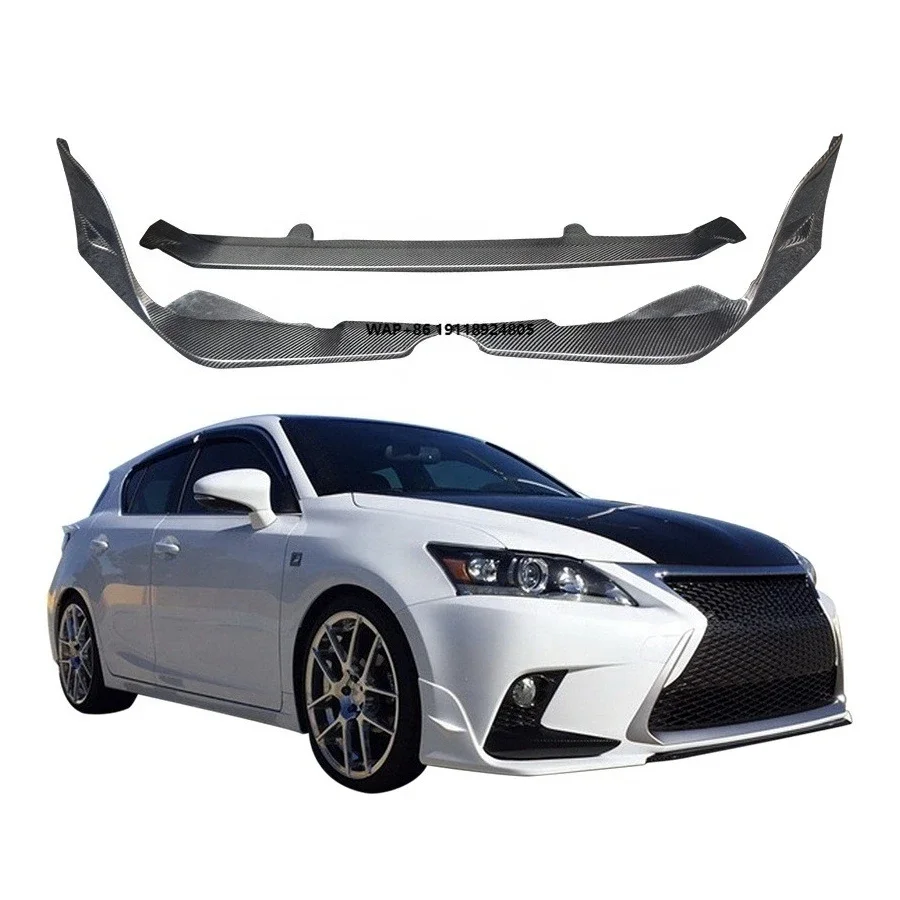 2010-2022 CT200h Body Kit New Carbon Fiber Front Lip Splitter and Chin 3-Piece Front Bumper
2010-2022 CT200h Body Kit New Carbon Fiber Front Lip Splitter and Chin 3-Piece Front Bumper