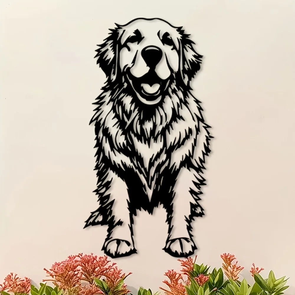 Metal Wall Art Golden Retriever Dog 2D Flat Iron Forging Home Garden Decoration Gift
Metal Wall Art Golden Retriever Dog 2D Flat Iron Forging Home Garden Decoration Gift