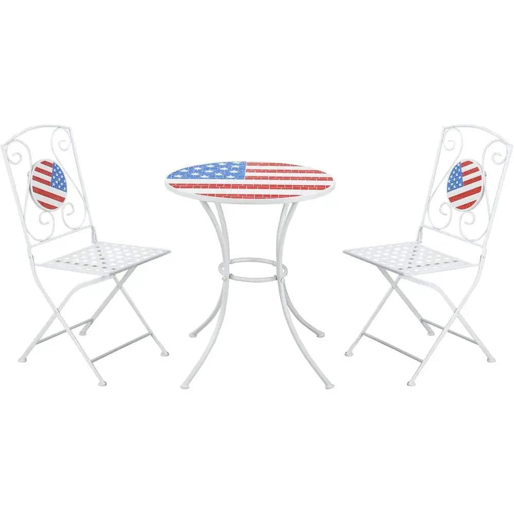 3-Piece Patio Bistro Set with Mosaic Table and Chairs, Perfect for Outdoor Celebrations, Portable for 4th of July, Balcony, Back
3-Piece Patio Bistro Set with Mosaic Table and Chairs, Perfect for Outdoor Celebrations, Portable for 4th of July, Balcony, Back