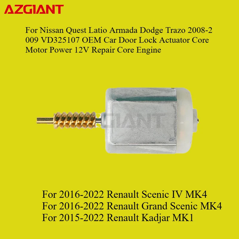 For Renault Grand Scenic Kadjar 2016-2022 VD868Z06 Car Door Lock Actuator Core Motor Power 12V Repair High Quality Engine
For Renault Grand Scenic Kadjar 2016-2022 VD868Z06 Car Door Lock Actuator Core Motor Power 12V Repair High Quality Engine