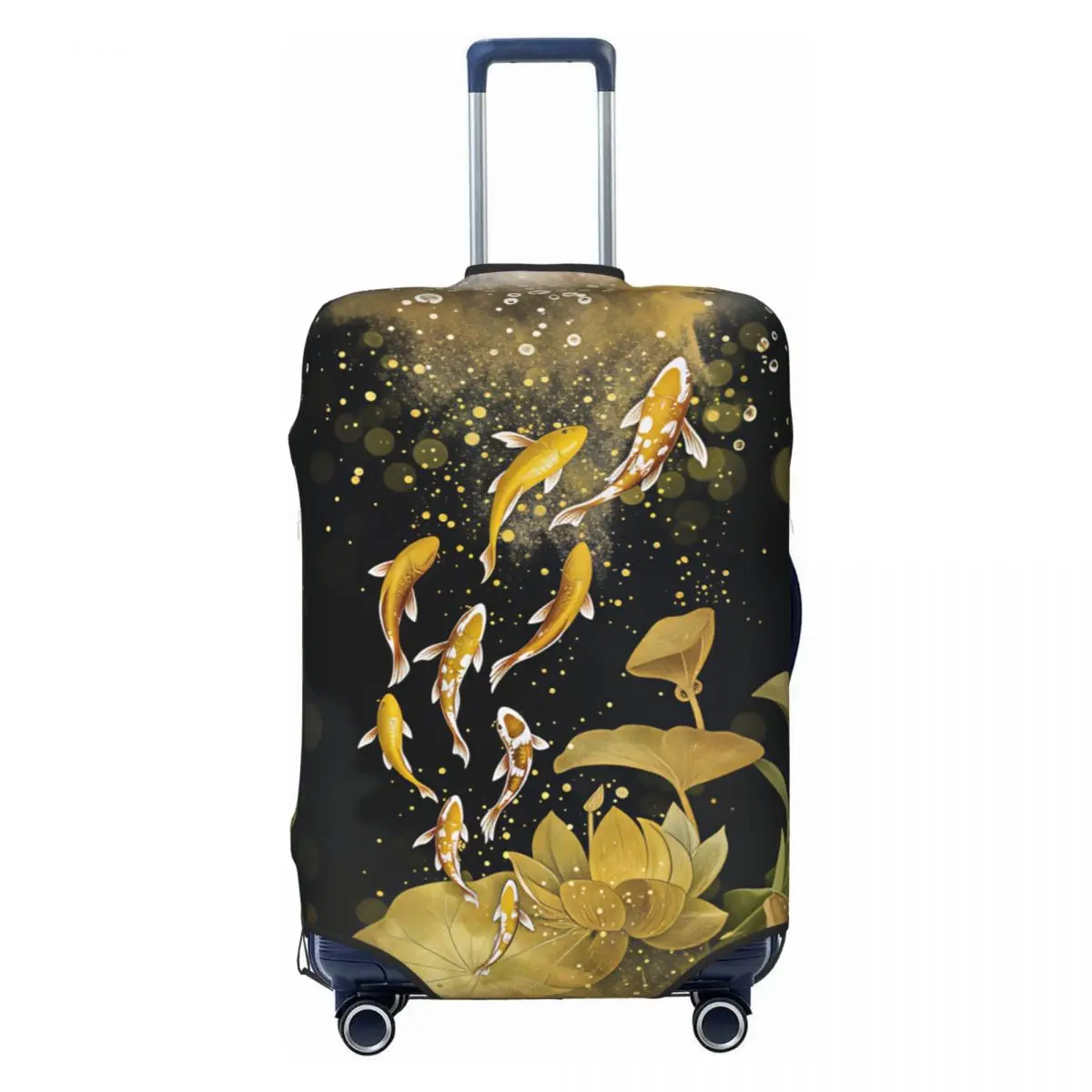 Funny Golden Koi Lotus Feng Shui Luggage Cover Protector Dust Proof Travel Suitcase Covers
Funny Golden Koi Lotus Feng Shui Luggage Cover Protector Dust Proof Travel Suitcase Covers