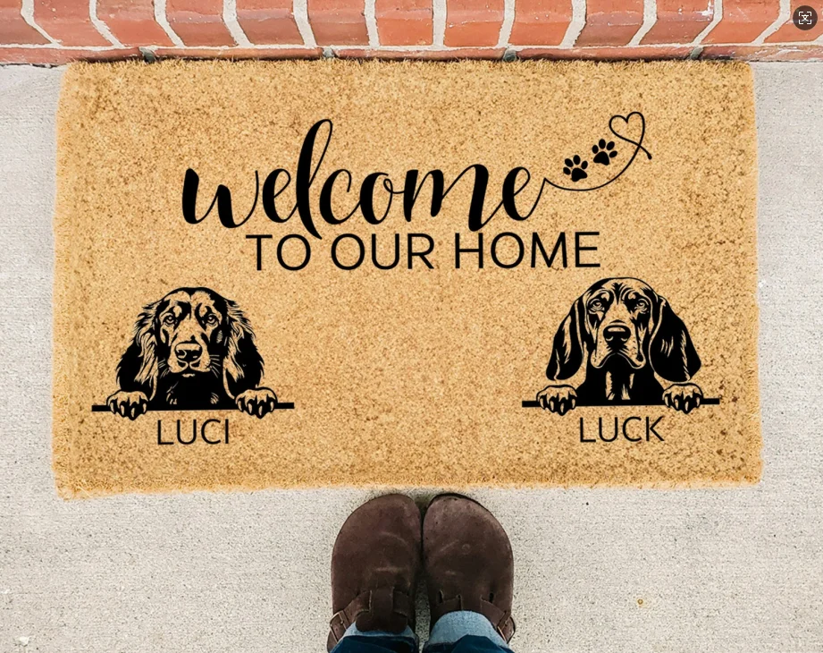 Custom Pet Photo Doormat Personalized Dog Cat Welcome Mat Dog Mom Home Gift Front Door Decor Anti-Slip Backing Housewarming Gift
Custom Pet Photo Doormat Personalized Dog Cat Welcome Mat Dog Mom Home Gift Front Door Decor Anti-Slip Backing Housewarming Gift