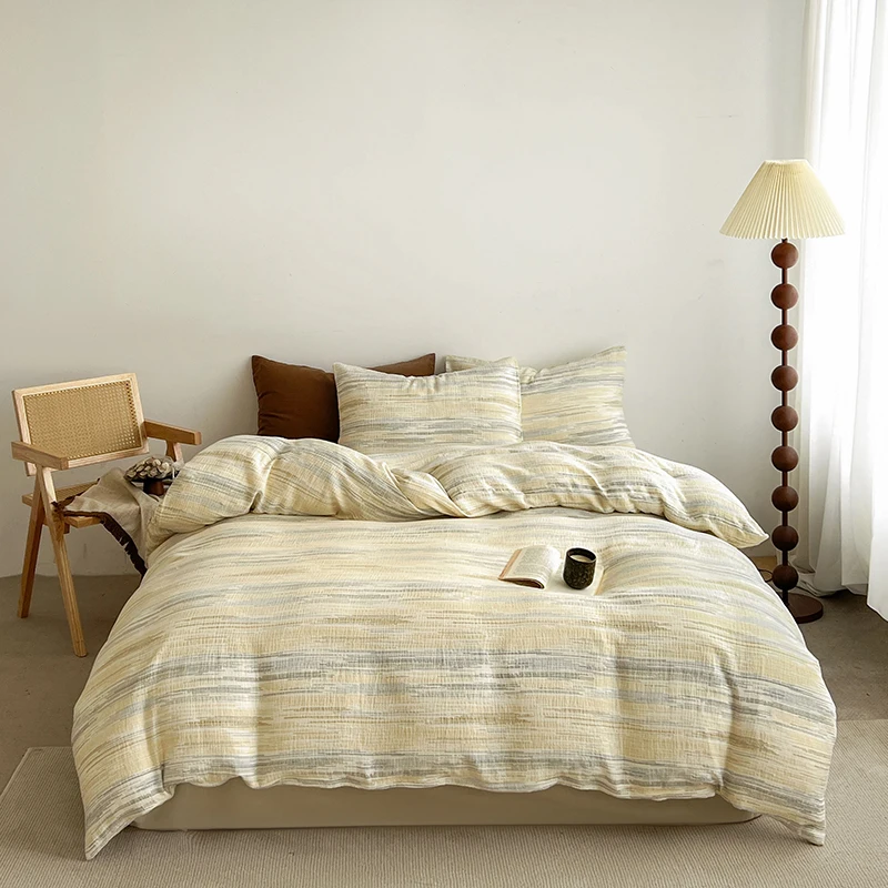 New Print Super Soft Bedding Set Simple Skin-friendly Breathable Duvet Cover Set with Bed Sheet Elegance Quilt Cover Pillowcase
New Print Super Soft Bedding Set Simple Skin-friendly Breathable Duvet Cover Set with Bed Sheet Elegance Quilt Cover Pillowcase