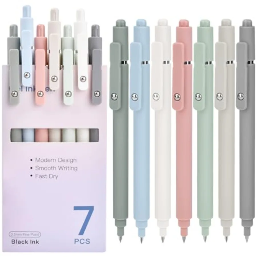 Graduation Gifts Gel Pens: 7 Pcs 0.5mm Quick Dry Black Ink Fine Point Smooth Writing Pens Back to School Supplies Cute Office E
Graduation Gifts Gel Pens: 7 Pcs 0.5mm Quick Dry Black Ink Fine Point Smooth Writing Pens Back to School Supplies Cute Office E