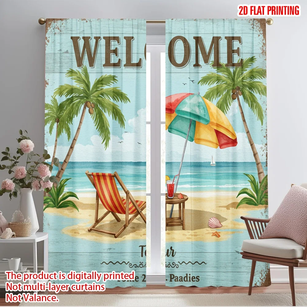 2pcs 2D flat printing Drapes Welcome Tropical Beach Paradise Scene Fabric Without Electricity Party Decorations for Photo Booths
2pcs 2D flat printing Drapes Welcome Tropical Beach Paradise Scene Fabric Without Electricity Party Decorations for Photo Booths