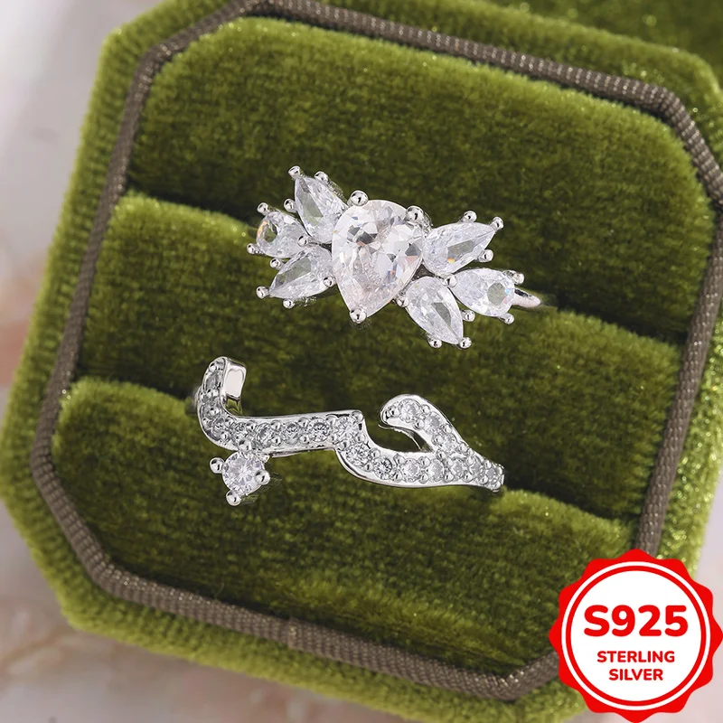 Creative and Personalized Genuine S925 Silver Geometric Irregular Double Layer Stacked Women's Wedding Ring
Creative and Personalized Genuine S925 Silver Geometric Irregular Double Layer Stacked Women's Wedding Ring