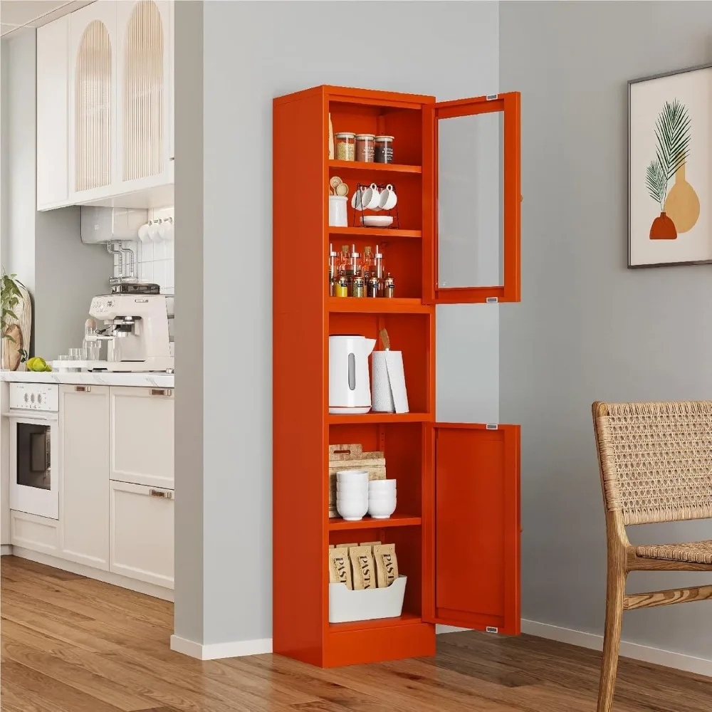 67" Tall Metal Bathroom Storage Cabinet, Narrow Freestanding Floor Cabinet with Adjustable Shelves & Open Compartment, Kitchen, Laundry Room, Dining R
67" Tall Metal Bathroom Storage Cabinet, Narrow Freestanding Floor Cabinet with Adjustable Shelves & Open Compartment, Kitchen, Laundry Room, Dining R