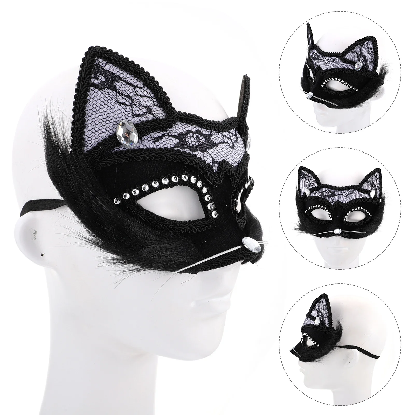 2 Pcs Toy Cat Face Mask Miss Halloween for Cats Rhinestones Masquerade Ladies Masks Adults
2 Pcs Toy Cat Face Mask Miss Halloween for Cats Rhinestones Masquerade Ladies Masks Adults