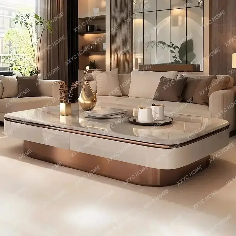Light Luxury High-end Coffee Table Large Flat Layer Designer Stainless Steel Marble Commercial Home Living Room Rectangle
Light Luxury High-end Coffee Table Large Flat Layer Designer Stainless Steel Marble Commercial Home Living Room Rectangle