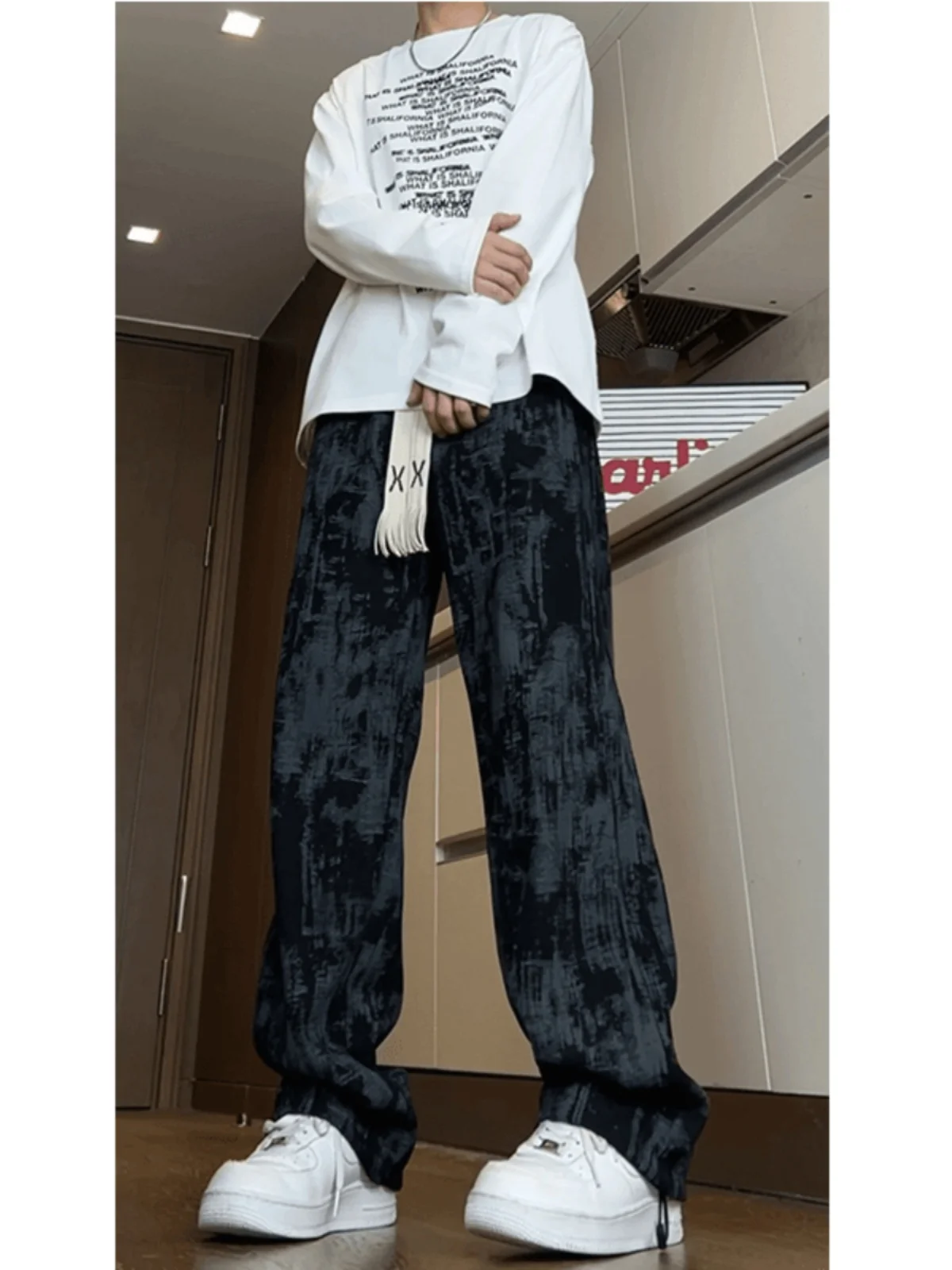 Oversize Bla Tie Dye Sports Casual Men's Long Pants Straight Leg Trousers Faionable Streetwear Spring Autumn American Sle
Oversize Bla Tie Dye Sports Casual Men's Long Pants Straight Leg Trousers Faionable Streetwear Spring Autumn American Sle