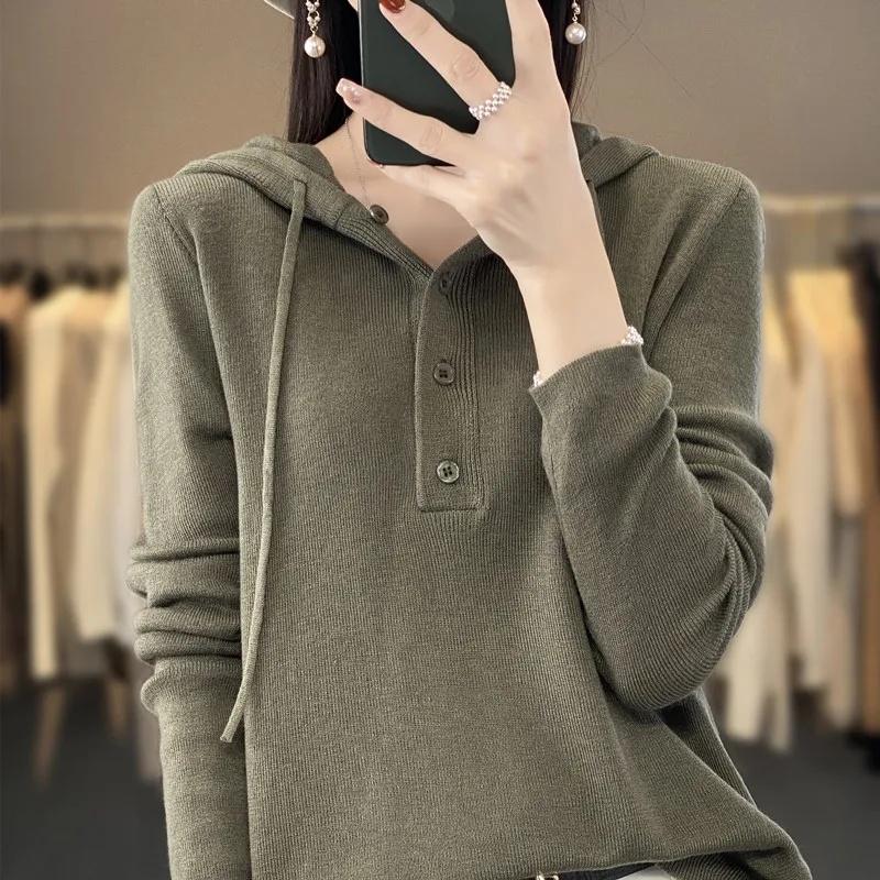 New Women's Fashionable And Exquisite Hooded Knitted Sweater, Long-Sleeved Wool Knitted Sweater Top For Spring And Autumn-XZ141
New Women's Fashionable And Exquisite Hooded Knitted Sweater, Long-Sleeved Wool Knitted Sweater Top For Spring And Autumn-XZ141