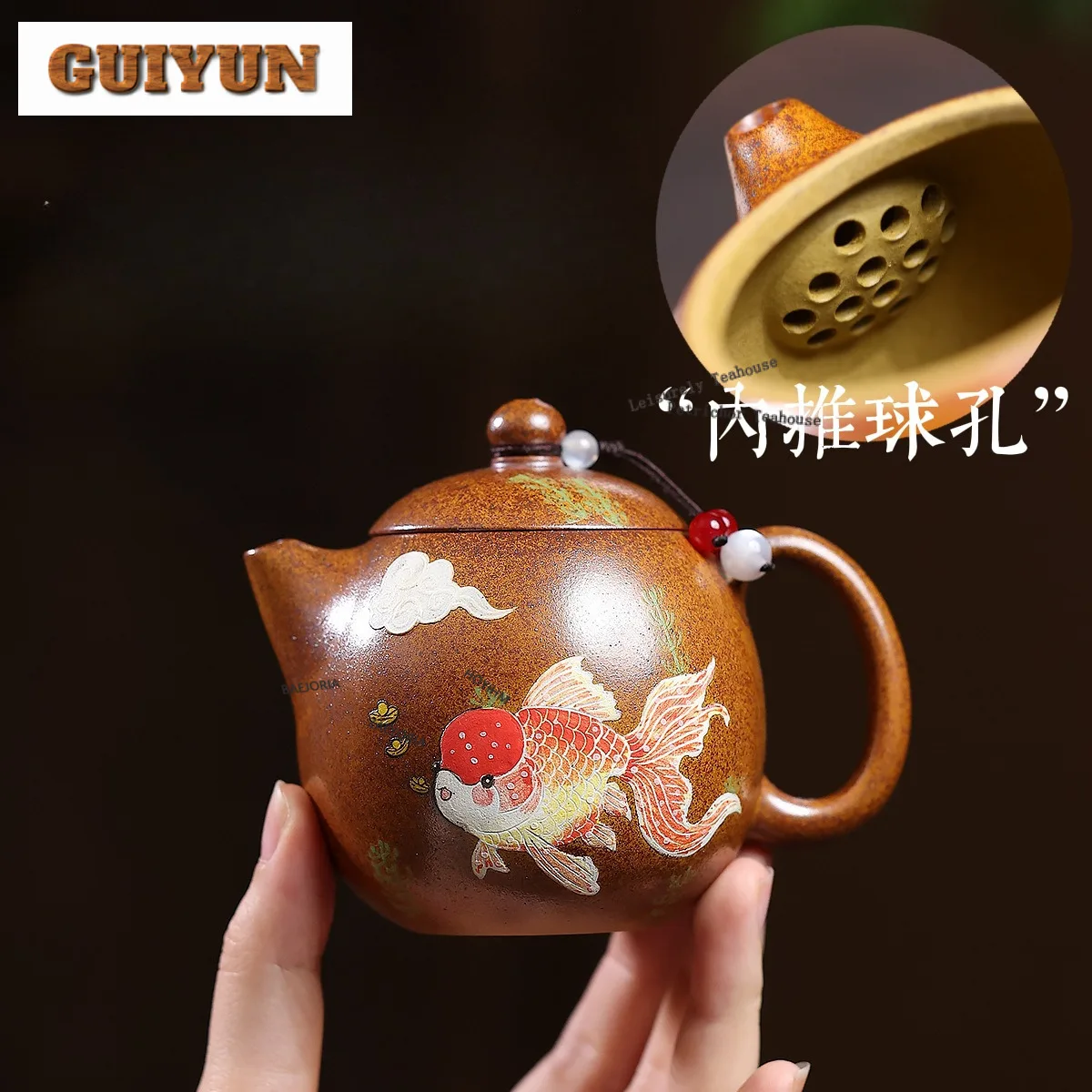 180ml Classic Yixing Purple Clay Teapots Handmade Goldfish Pot Raw Ore The Keel Gold Sand Mud Kettle Chinese Zisha Tea Set Craft
180ml Classic Yixing Purple Clay Teapots Handmade Goldfish Pot Raw Ore The Keel Gold Sand Mud Kettle Chinese Zisha Tea Set Craft