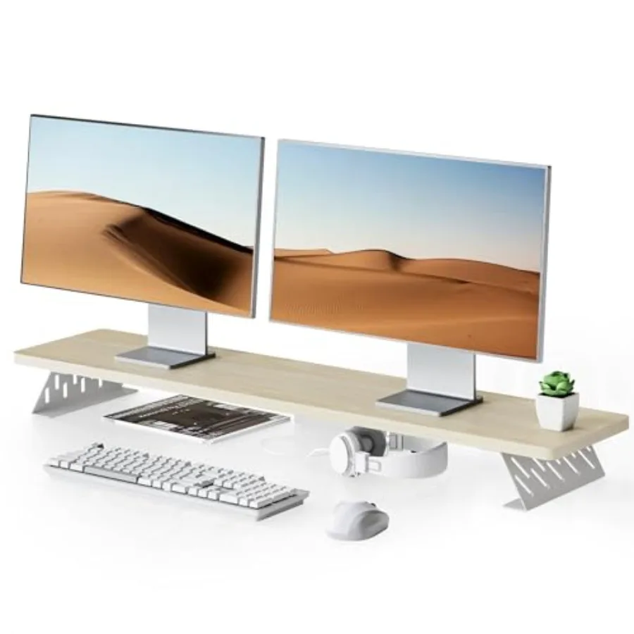 Dual Monitor Stand Riser Desk Top Shelf for 2 Monitors Computer Stands for Desk Wood and Steel Desktop Riser for Laptop PC Prte
Dual Monitor Stand Riser Desk Top Shelf for 2 Monitors Computer Stands for Desk Wood and Steel Desktop Riser for Laptop PC Prte