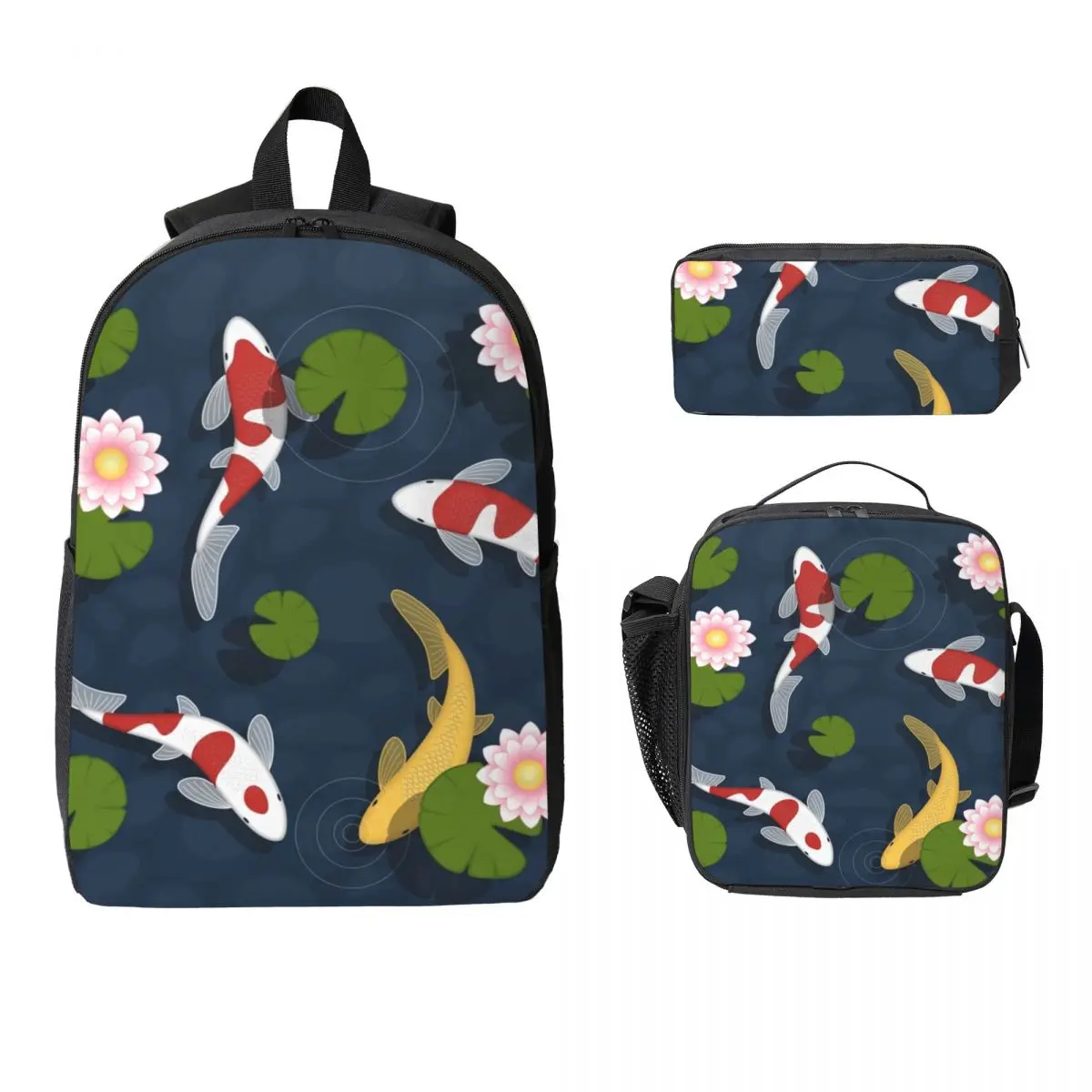 Japanese Koi Fish Pond Backpack Student Boys Girls BookBag School Bag Computer Shoulder Bags 3ps Insulated Lunch Bag Pencil Case
Japanese Koi Fish Pond Backpack Student Boys Girls BookBag School Bag Computer Shoulder Bags 3ps Insulated Lunch Bag Pencil Case