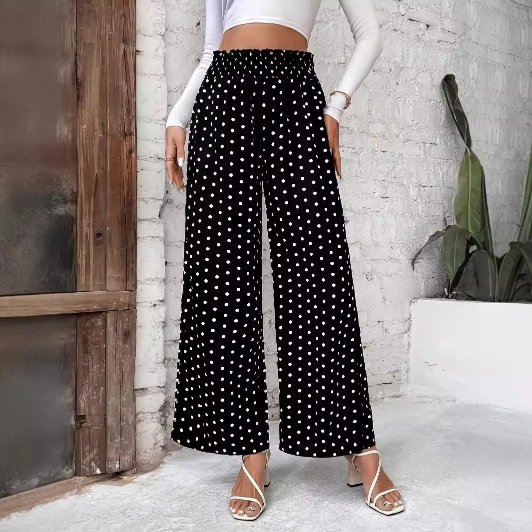 Women Summer Pants Baggy Printed High Waist Trousers Black And White Loose Fit Wide Leg Pants Lightweight Casual Long Ruched
Women Summer Pants Baggy Printed High Waist Trousers Black And White Loose Fit Wide Leg Pants Lightweight Casual Long Ruched