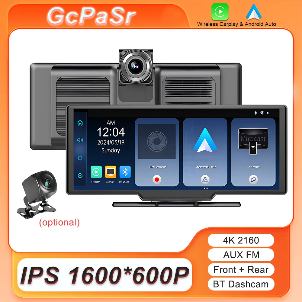10.26" Wireless CarPlay Android Auto Bluetooth Portable GPS Car Radio Mirror Link Player BT Audio Stereo For Apple&Android AUX
10.26" Wireless CarPlay Android Auto Bluetooth Portable GPS Car Radio Mirror Link Player BT Audio Stereo For Apple&Android AUX