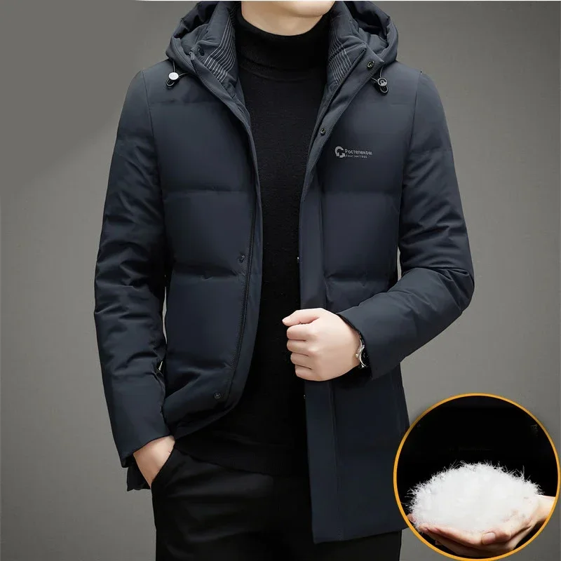 Hooded Down Jacket Winter New Versatile Men's Mid Length Thickened Casual Jacket
Hooded Down Jacket Winter New Versatile Men's Mid Length Thickened Casual Jacket