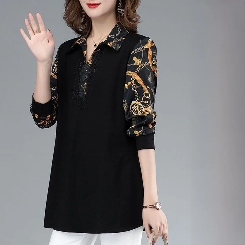 Elegant Mid-Late Autumn Long Sleeve Neck Fashionable Top for Mom Middle-Aged Women plus Size Base Shirt Comfortable Fit
Elegant Mid-Late Autumn Long Sleeve Neck Fashionable Top for Mom Middle-Aged Women plus Size Base Shirt Comfortable Fit
