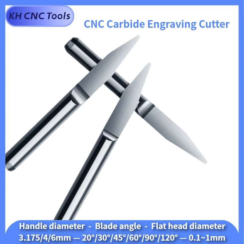 Flat Head Carving Milling Tools 20/30/45/60/90/120° Tungsten steel Flat Head Router Bit 3.175/4/6mm Shank V Shape Engraving Bit
Flat Head Carving Milling Tools 20/30/45/60/90/120° Tungsten steel Flat Head Router Bit 3.175/4/6mm Shank V Shape Engraving Bit