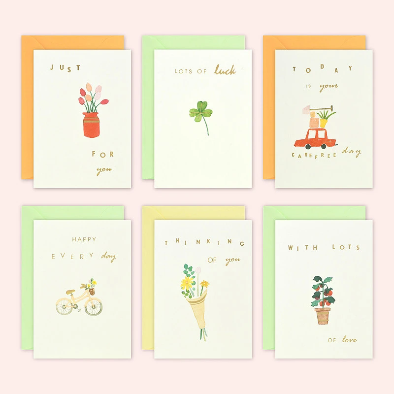 6Pcs Cute and Simple Illustrated Greeting Cards Teacher's Day, Birthday DIY Message Thank You Handwritten Blank Gratitude Cards
6Pcs Cute and Simple Illustrated Greeting Cards Teacher's Day, Birthday DIY Message Thank You Handwritten Blank Gratitude Cards