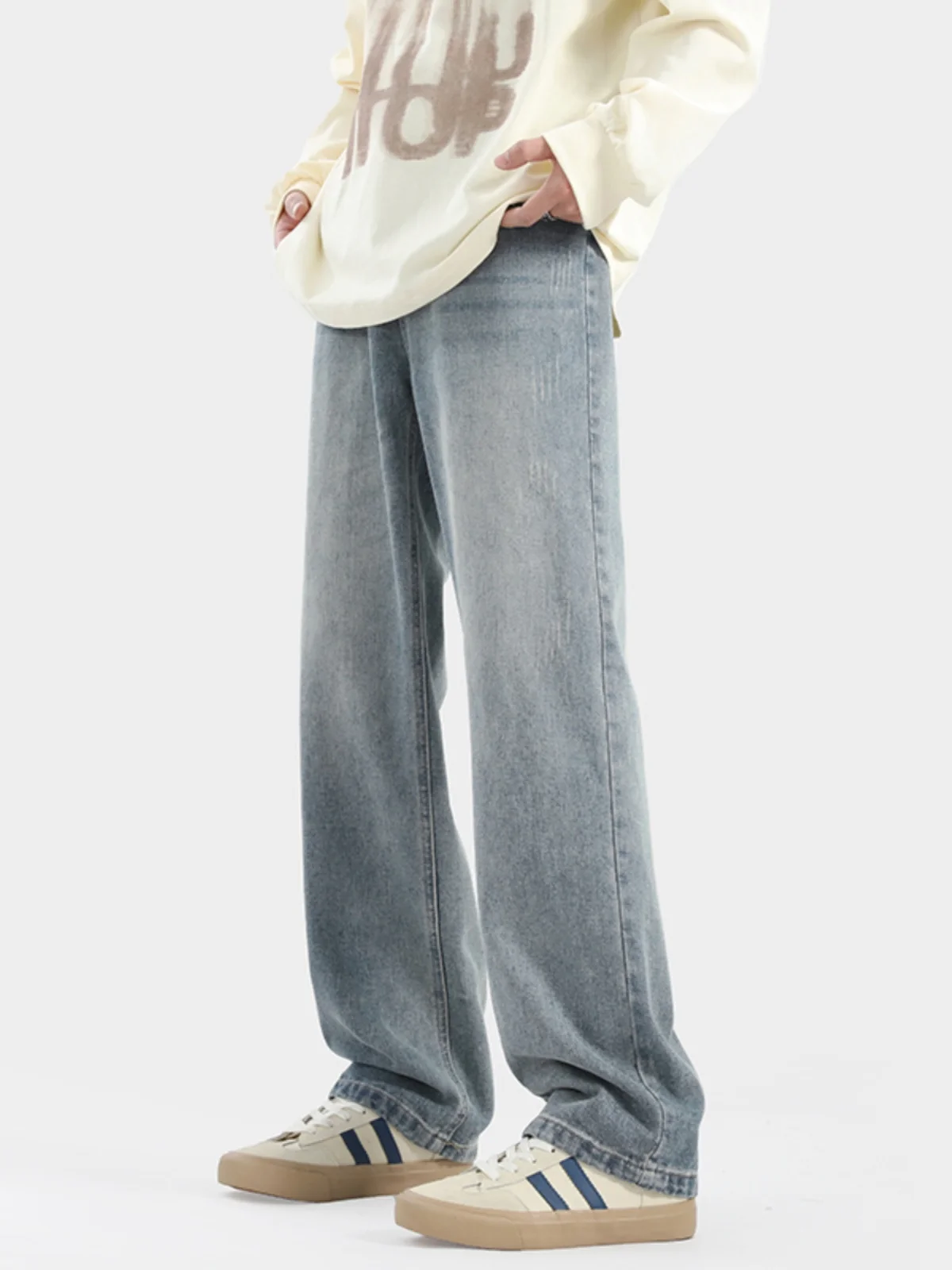 Loose Men's Jeans Casual American High Street Style Spring Autumn New Arrival Wide Leg Pants Youth Fashion Cotton Blend
Loose Men's Jeans Casual American High Street Style Spring Autumn New Arrival Wide Leg Pants Youth Fashion Cotton Blend