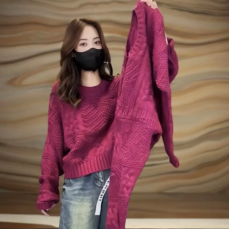 Ele Pink round Ne Sweater Women's Loose Fit Faionable Slimming ort Top Autumn Winter New Arrival Sweet Sle
Ele Pink round Ne Sweater Women's Loose Fit Faionable Slimming ort Top Autumn Winter New Arrival Sweet Sle