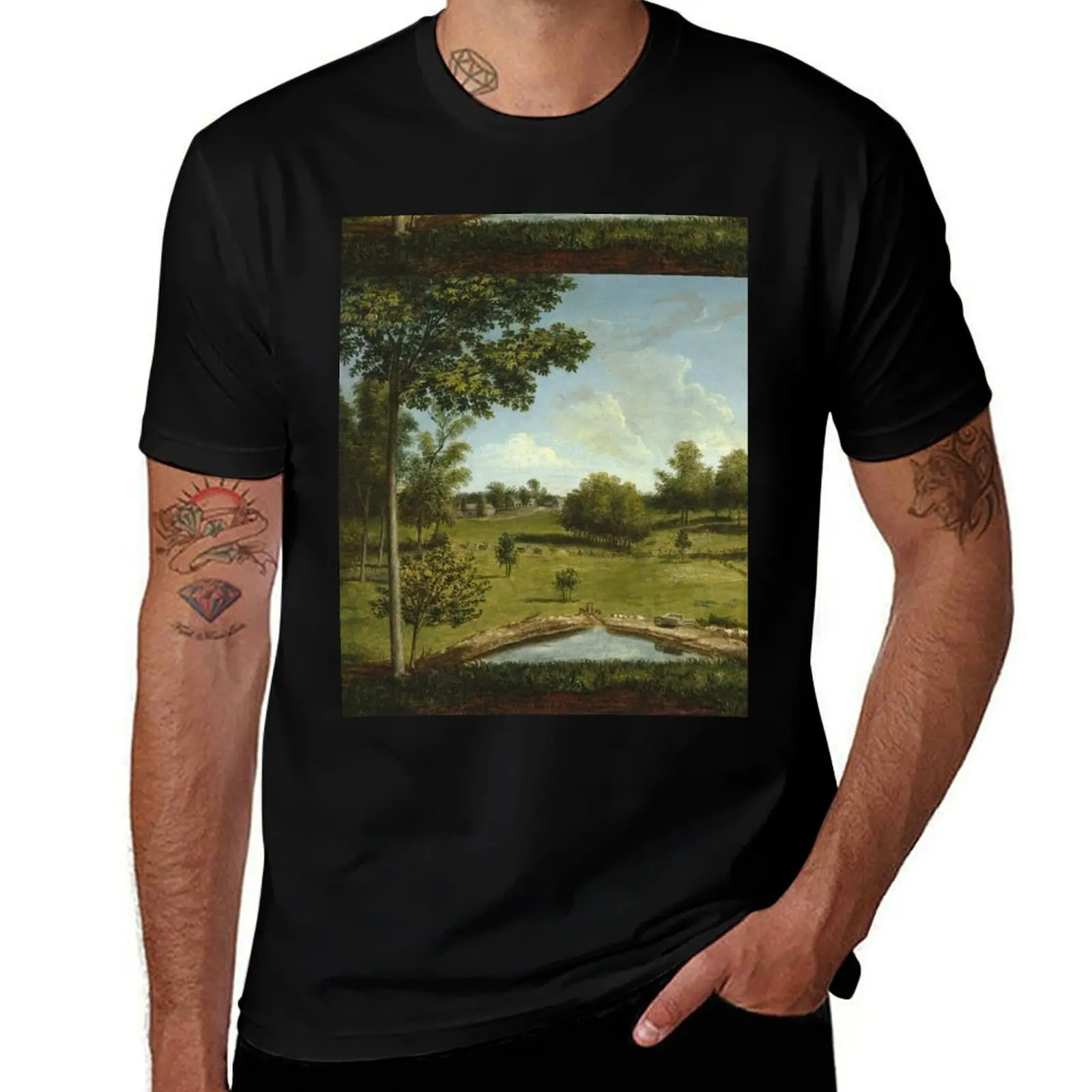 Charles Willson Peale - Landscape Looking Toward Sellers Hall From Mill Bank T-Shirt anime t shirts men t shirts
Charles Willson Peale - Landscape Looking Toward Sellers Hall From Mill Bank T-Shirt anime t shirts men t shirts