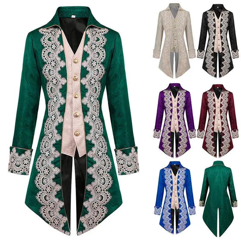 Men's Mid-Length Fro Jaet Ele Lace Design Stage Performance Traditional Ethnic Sle Autumn Collection Faionable Trend
Men's Mid-Length Fro Jaet Ele Lace Design Stage Performance Traditional Ethnic Sle Autumn Collection Faionable Trend