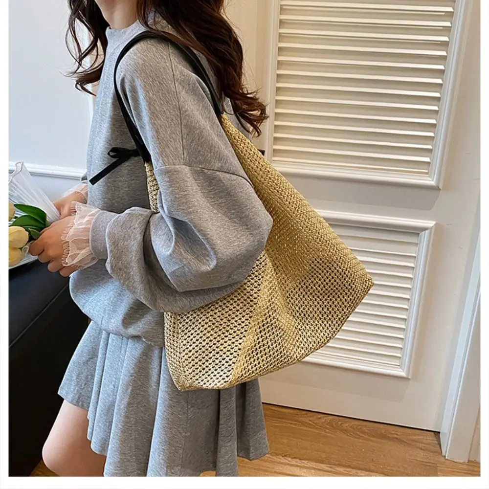 Leisure Large Capacity Straw Bag Fashion Hollow Out Bohemian Shoulder Bag Handbag Simple Weave Tote Bag Women
Leisure Large Capacity Straw Bag Fashion Hollow Out Bohemian Shoulder Bag Handbag Simple Weave Tote Bag Women