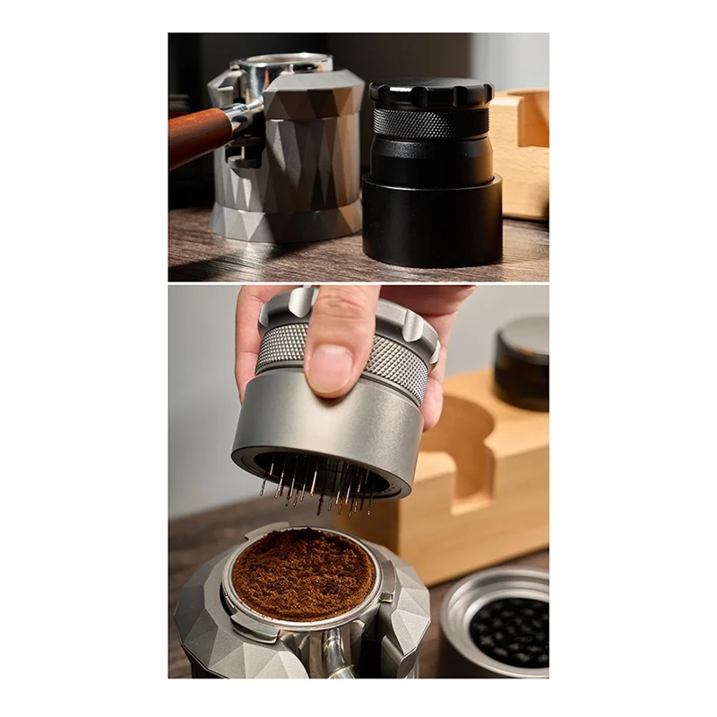 ABKS-53MM Adjustable Coffee Distributor Anti-Slip Coffee Powder Distribu Needle, Coffee, Black
ABKS-53MM Adjustable Coffee Distributor Anti-Slip Coffee Powder Distribu Needle, Coffee, Black