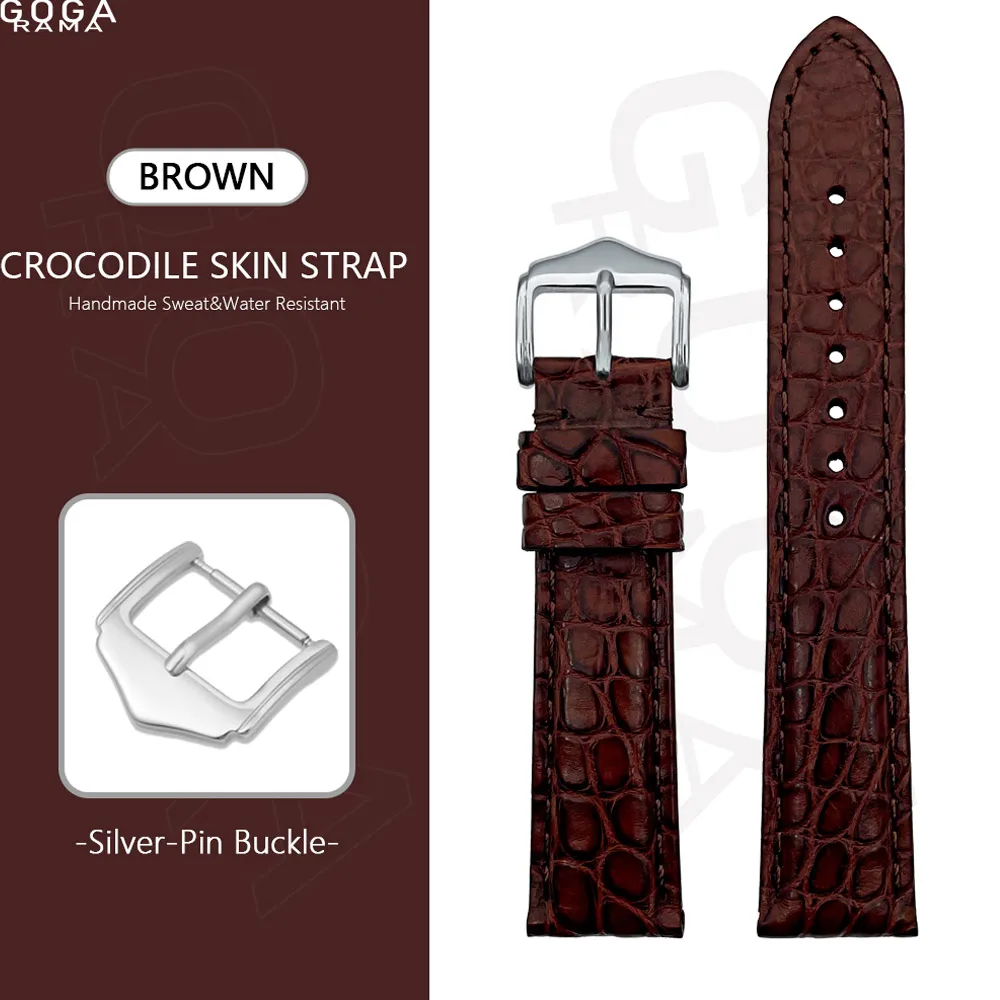 Classic Brown Black Crocodile Leather Strap for 18MM 20MM 22MM Breathable Men's Watch and Women's Watch Strap Replacement
Classic Brown Black Crocodile Leather Strap for 18MM 20MM 22MM Breathable Men's Watch and Women's Watch Strap Replacement