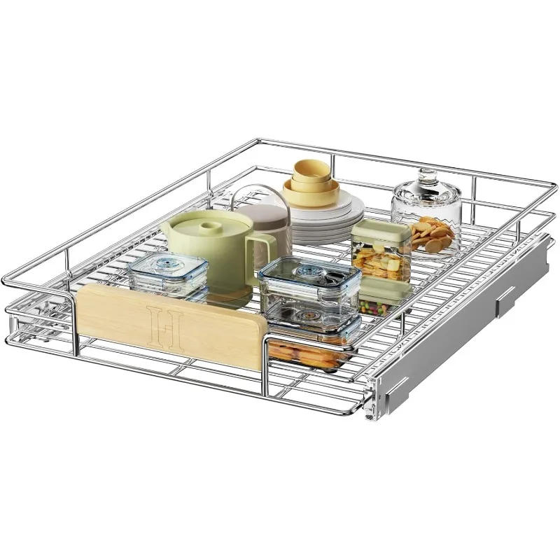 Pull Out Cabinet Organizer with Wood Handles, 16½" W x 21½" Heavy Duty Cabinet Drawer Rack Slide Out Organizer
Pull Out Cabinet Organizer with Wood Handles, 16½" W x 21½" Heavy Duty Cabinet Drawer Rack Slide Out Organizer