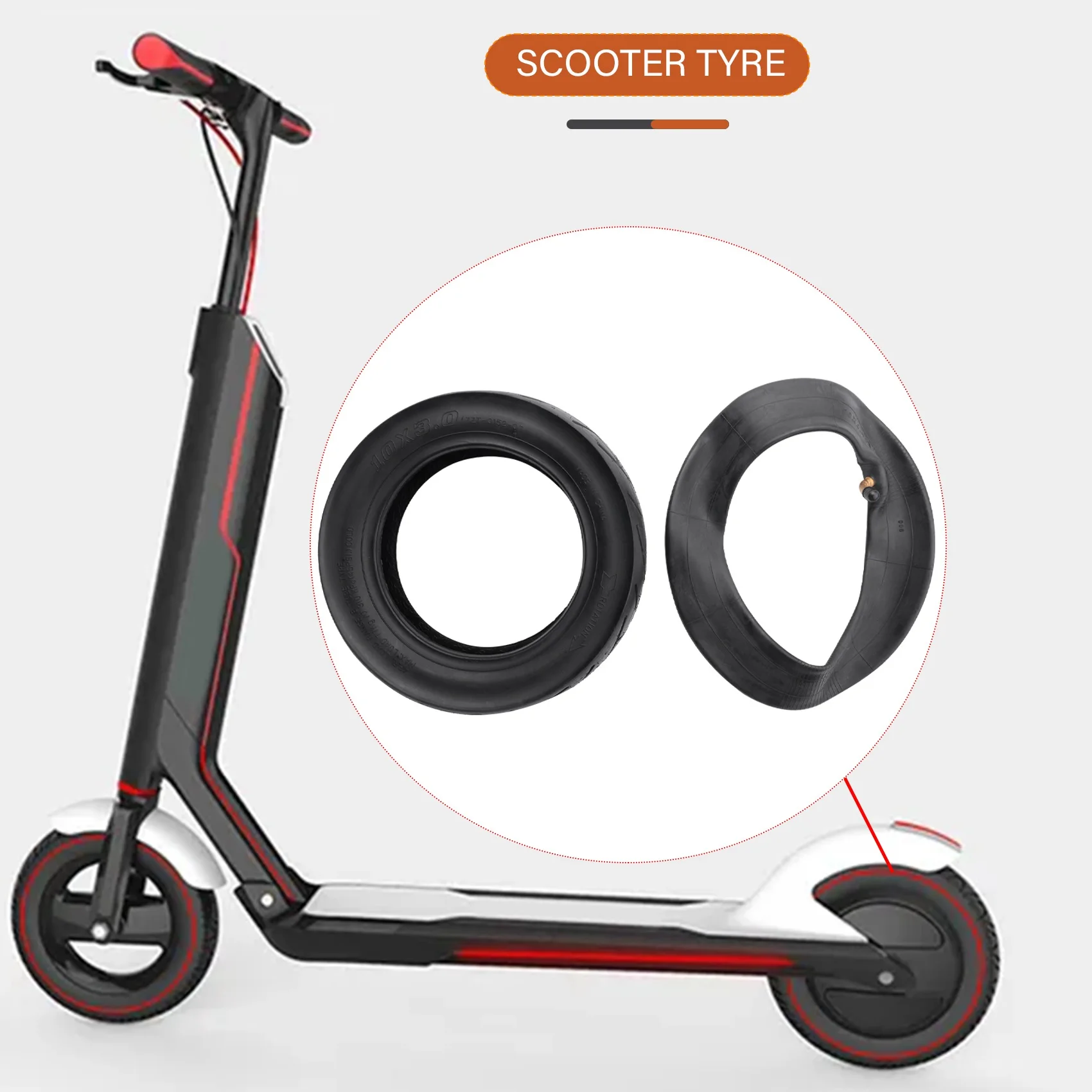 AA75-Electric Scooter Tyre 10X3.0 Inner And Outer Tire Set For KUGOO PRO Electric Scooter Go Karts ATV
AA75-Electric Scooter Tyre 10X3.0 Inner And Outer Tire Set For KUGOO PRO Electric Scooter Go Karts ATV