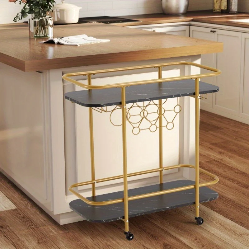 EROMMY Bar Cart with Wine Rack and Glass Holder – 2-Tier Rolling Bar Cart with Lockable Wheels and Handle – Serving Cart
EROMMY Bar Cart with Wine Rack and Glass Holder – 2-Tier Rolling Bar Cart with Lockable Wheels and Handle – Serving Cart