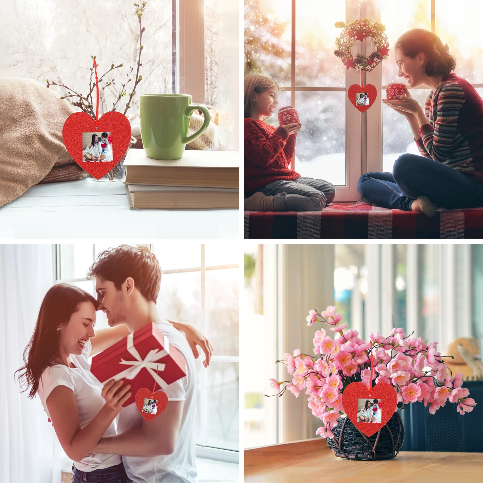 10pcs Heart Charm Hanging Photo Frames Felt Glitter Picture Decorations Mini Valentine Romantic Home naments Family
10pcs Heart Charm Hanging Photo Frames Felt Glitter Picture Decorations Mini Valentine Romantic Home naments Family