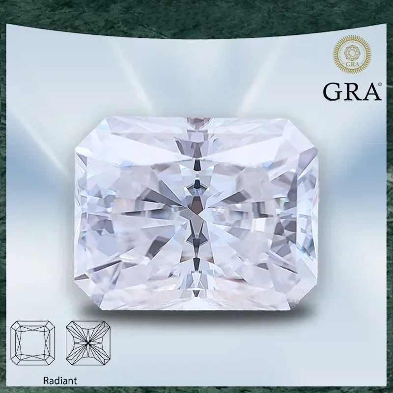 Moissanite Stone Radiant Cut Highest Grade Super White D Color VVS1 Top Quality Charms Jewelry Making Materials with Certificate
Moissanite Stone Radiant Cut Highest Grade Super White D Color VVS1 Top Quality Charms Jewelry Making Materials with Certificate