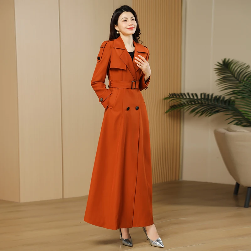 Rust Red Long Coat - Office Daily Wear 2026, Women's Casual Spring Autumn High-End Elegant Slim Fit Waist-Cinching Outerwear
Rust Red Long Coat - Office Daily Wear 2026, Women's Casual Spring Autumn High-End Elegant Slim Fit Waist-Cinching Outerwear