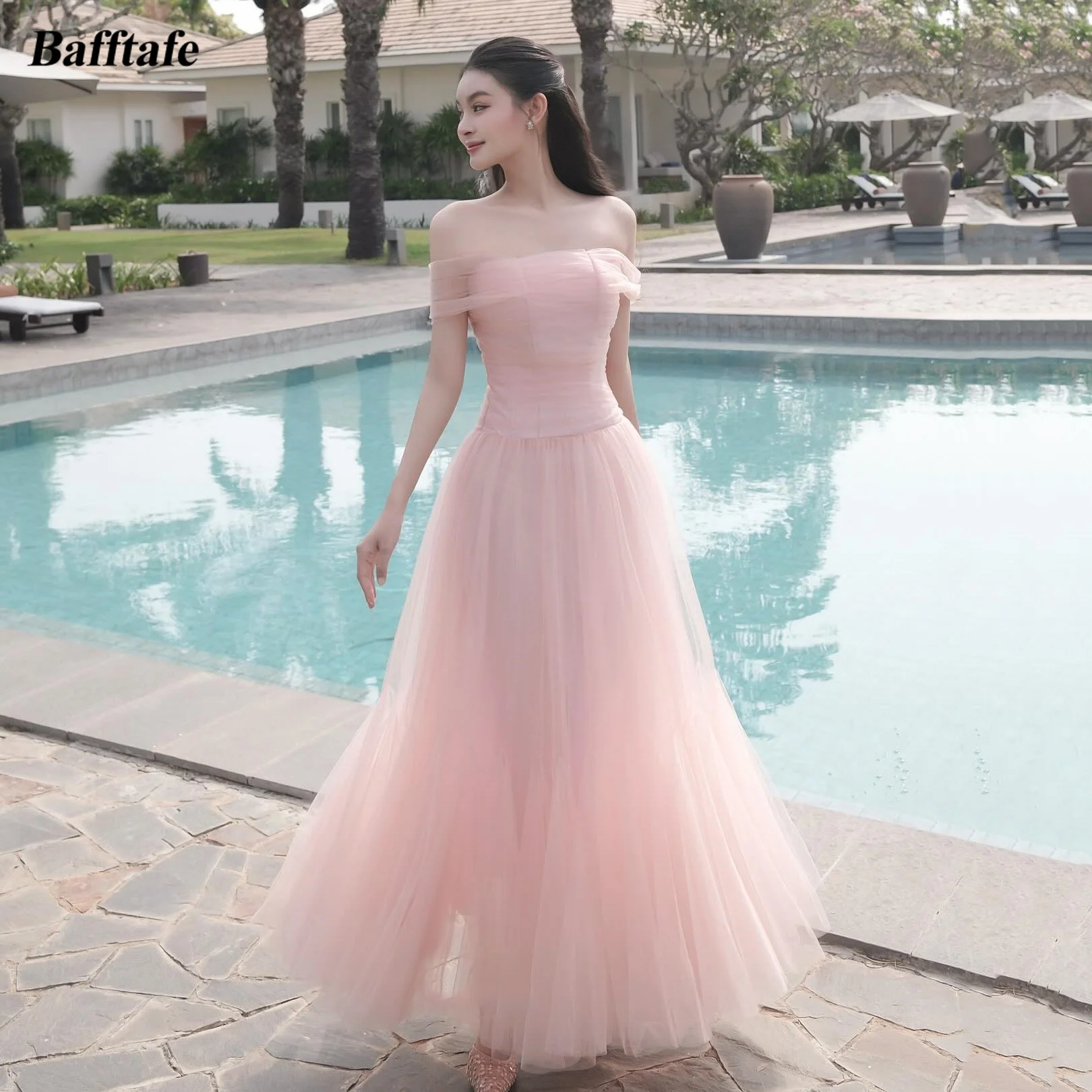 Bafftafe Light Pink Tulle Long Korea Prom Dresses Customized Off The Shoulder Formal Evening Party Gowns Women Birthday Dress
Bafftafe Light Pink Tulle Long Korea Prom Dresses Customized Off The Shoulder Formal Evening Party Gowns Women Birthday Dress