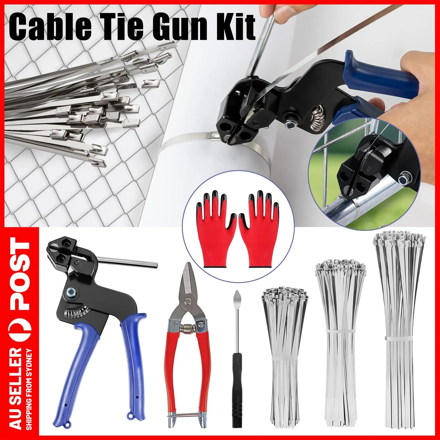 Cable Tie Tool Gun Stainless Steel Cable Tie Tool With 150pcs Metal Zip Ties
Cable Tie Tool Gun Stainless Steel Cable Tie Tool With 150pcs Metal Zip Ties