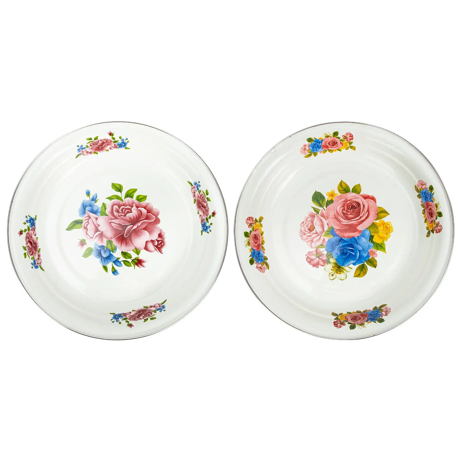 2 Pcs Enamel Camping Plates for Cooking Decorative Porcelain Serving Platters and Trays
2 Pcs Enamel Camping Plates for Cooking Decorative Porcelain Serving Platters and Trays