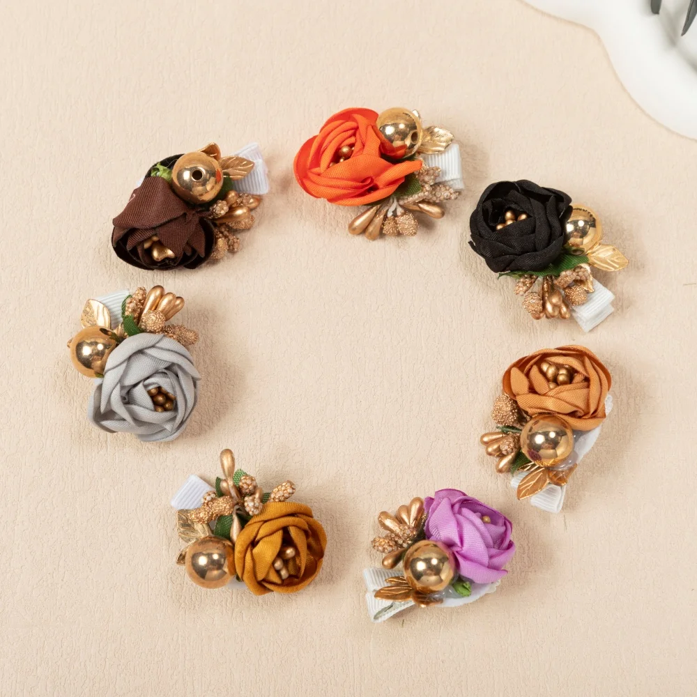 Handmade Floral Pearl Hairpin exquisite Fabric Baby Hairclip Princess Children's Barrettes Fashionable Hair Accessories for Girl
Handmade Floral Pearl Hairpin exquisite Fabric Baby Hairclip Princess Children's Barrettes Fashionable Hair Accessories for Girl