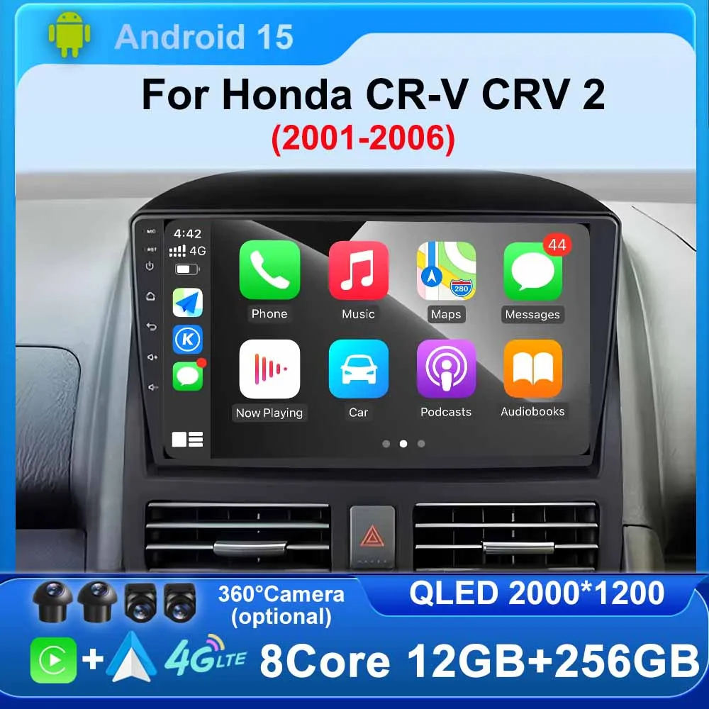 Android 15 Carplay Auto Car Player for Honda CR-V CRV 2 2001-2006 Radio Multimedia Navigation Autoradio Stereo 2Din Head Unit
Android 15 Carplay Auto Car Player for Honda CR-V CRV 2 2001-2006 Radio Multimedia Navigation Autoradio Stereo 2Din Head Unit